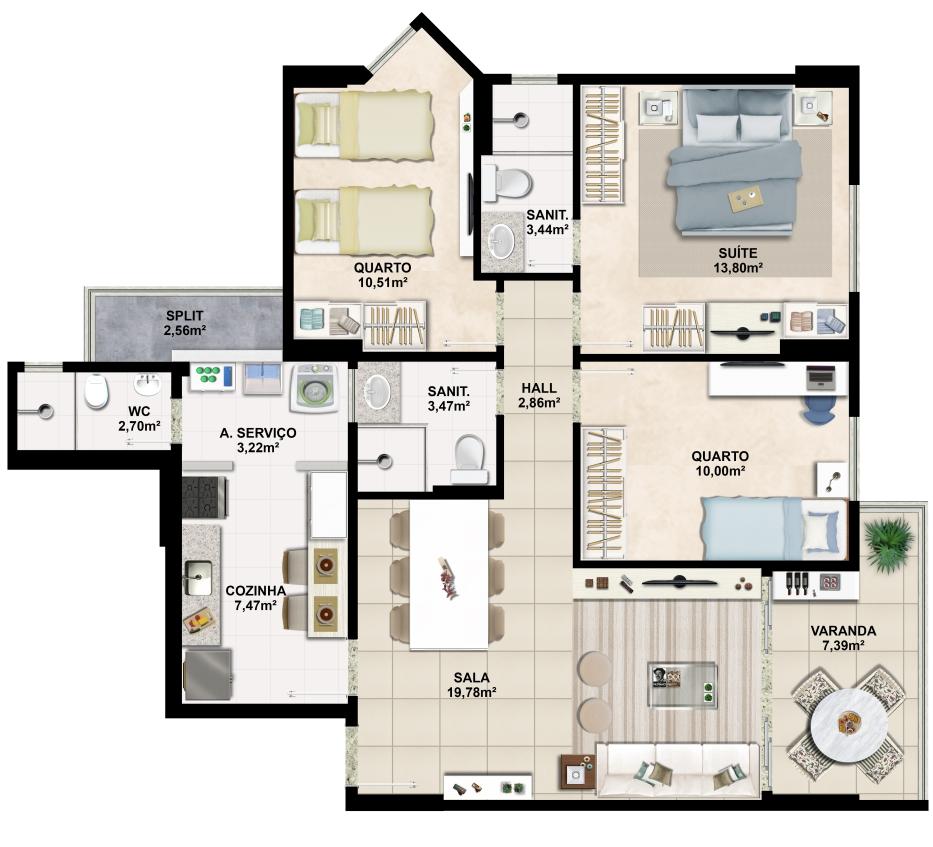 Apartamento - Cidade jardim